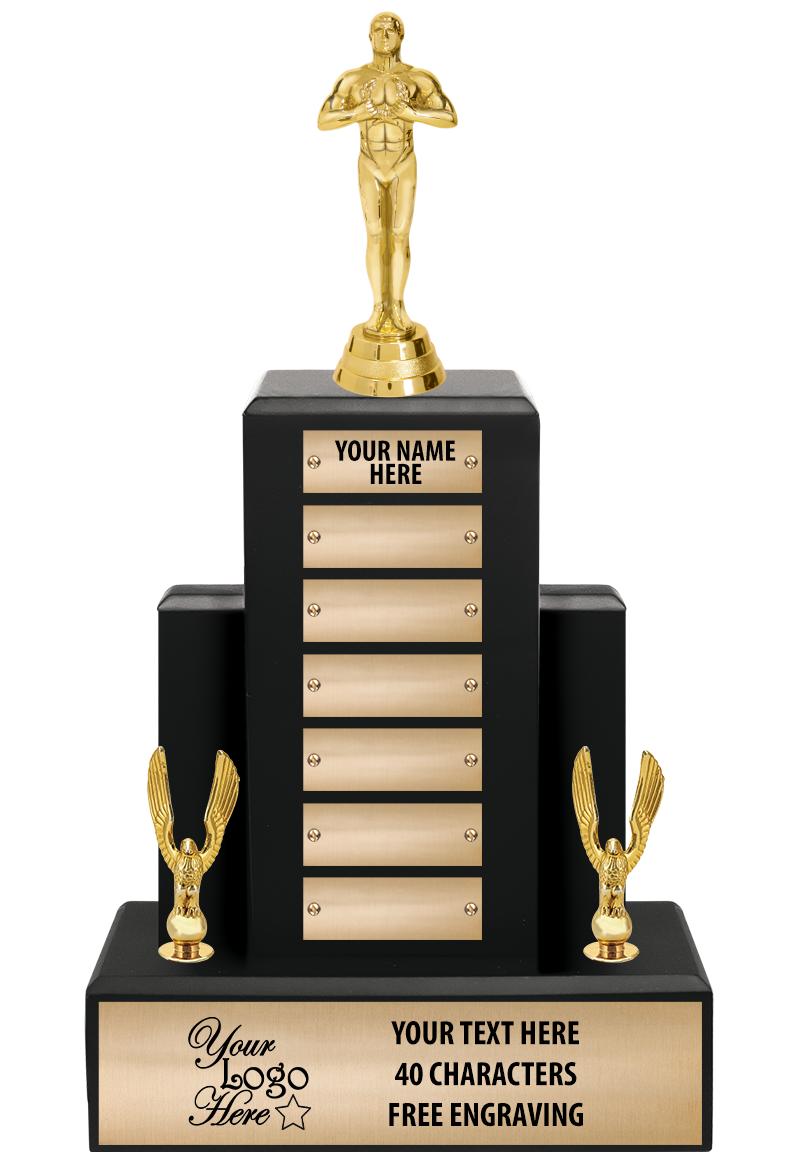 15.75" BLACK WOOD PPTL TROPHY