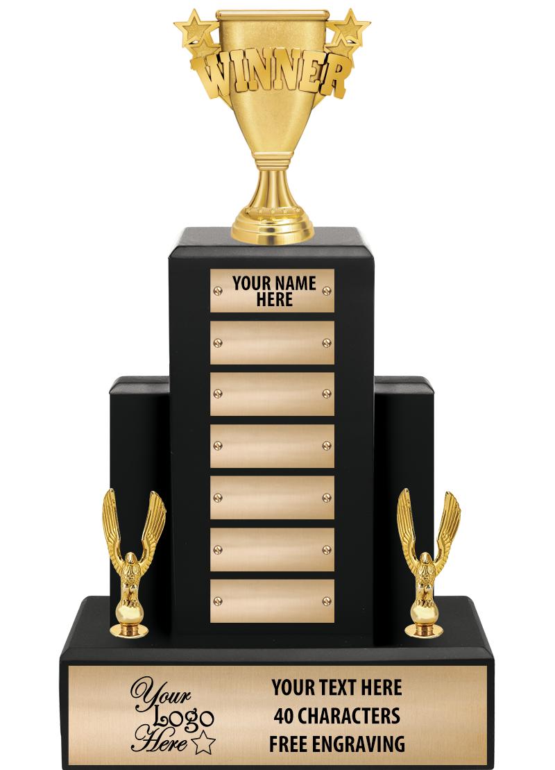 15.75" BLACK WOOD PPTL TROPHY