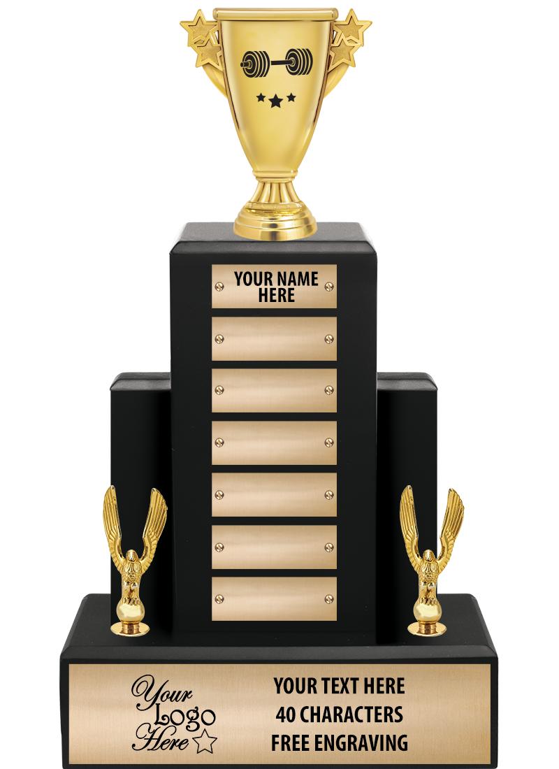 15.75" BLACK WOOD PPTL TROPHY