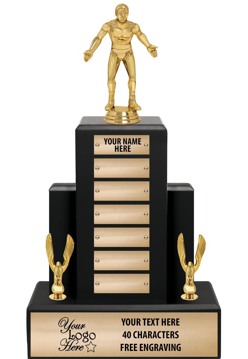 15.75" BLACK WOOD PPTL TROPHY