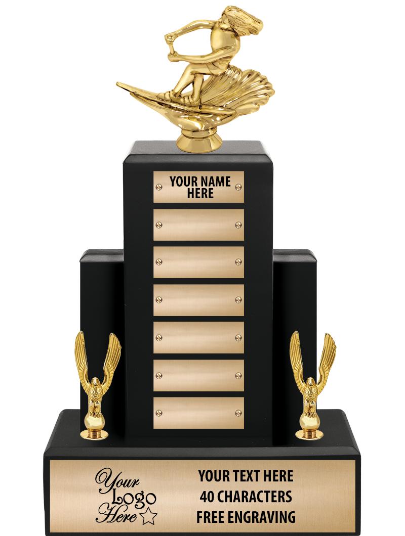 15.75" BLACK WOOD PPTL TROPHY