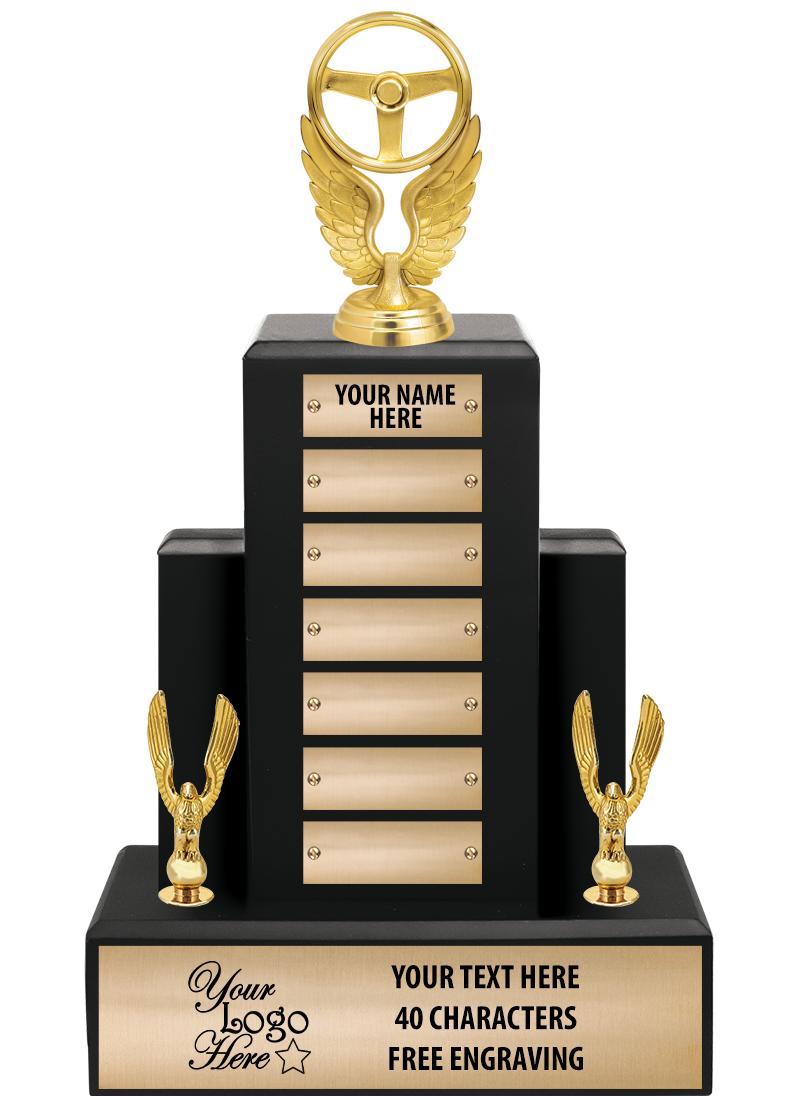 15.75" BLACK WOOD PPTL TROPHY