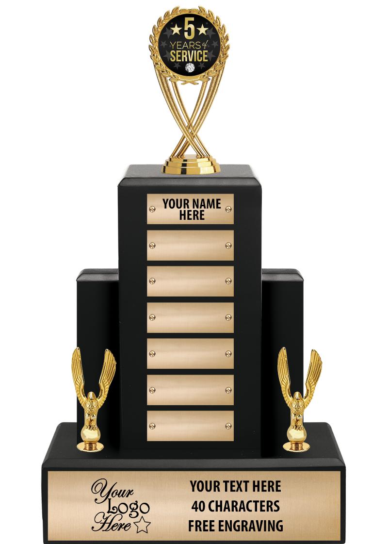 15.75" BLACK WOOD PPTL TROPHY