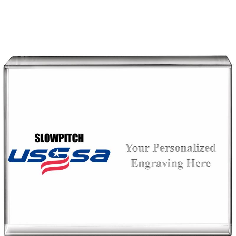 4"x3" USSSA HORIZ DISPLAY CRYS
