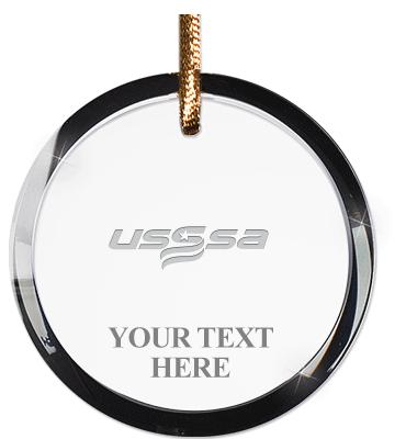 USSSA Round Crystal Ornament