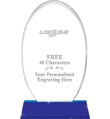 USSSA Sapphire Ellipse Crystal