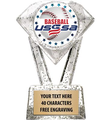 5 3/4" USSSA Glitter Diamond Icicle Trophy
