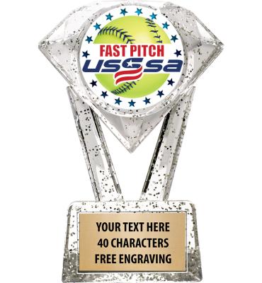 5 3/4" USSSA Glitter Diamond Icicle Trophy