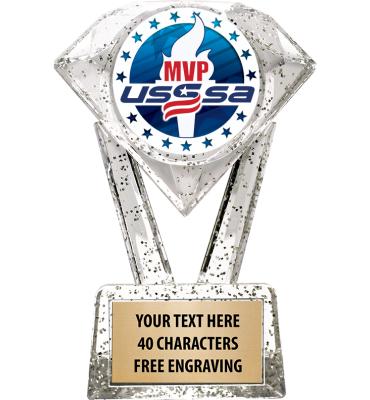 5 3/4" USSSA Glitter Diamond Icicle Trophy