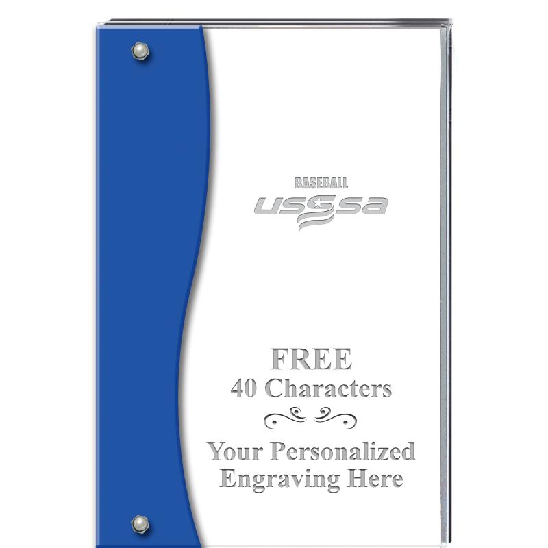 7.5" AZURE ACCENT WAVE ACRYLIC