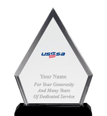USSSA Pyramid Skyline Acrylic Awards