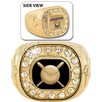 USSSA-CRYSTAL RING SIZE 6