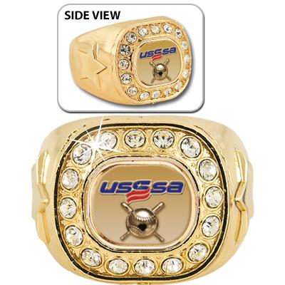 USSSA-CRYSTAL RING SIZE 6