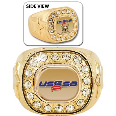 USSSA-CRYSTAL RING SIZE 6