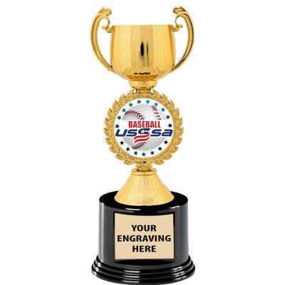 8.75" CHAPLET CUP GOLD W/RND B