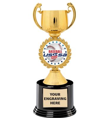 USSSA 8" Gold And Silver Chaplet Cup Trophies