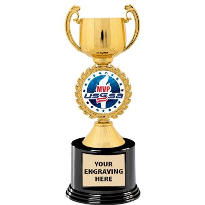 8.75" CHAPLET CUP GOLD W/RND B