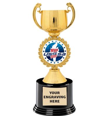 USSSA 8" Gold And Silver Chaplet Cup Trophies