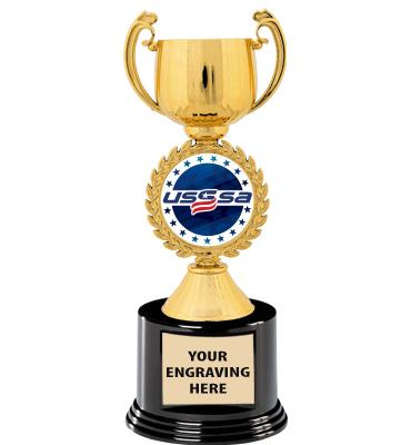 USSSA 8" Gold And Silver Chaplet Cup Trophies