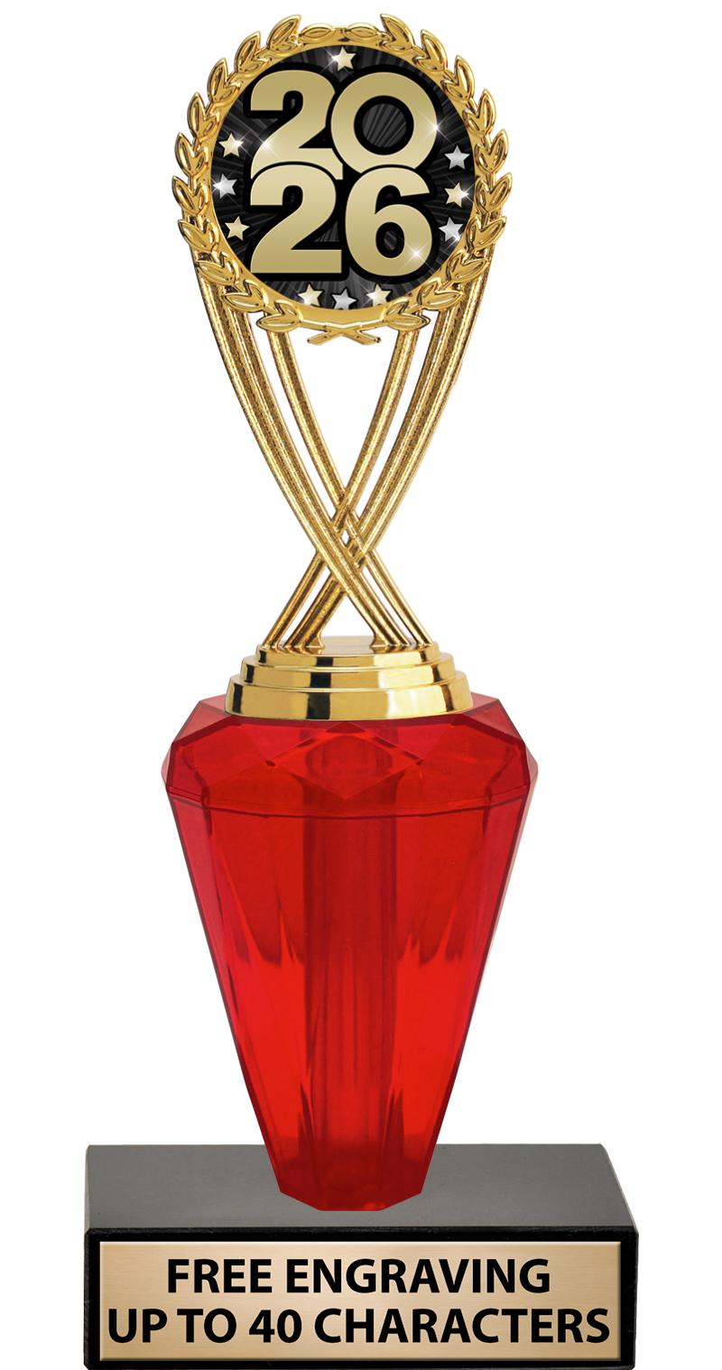 8.5"USSSA RED CRYSTALLINE TRP