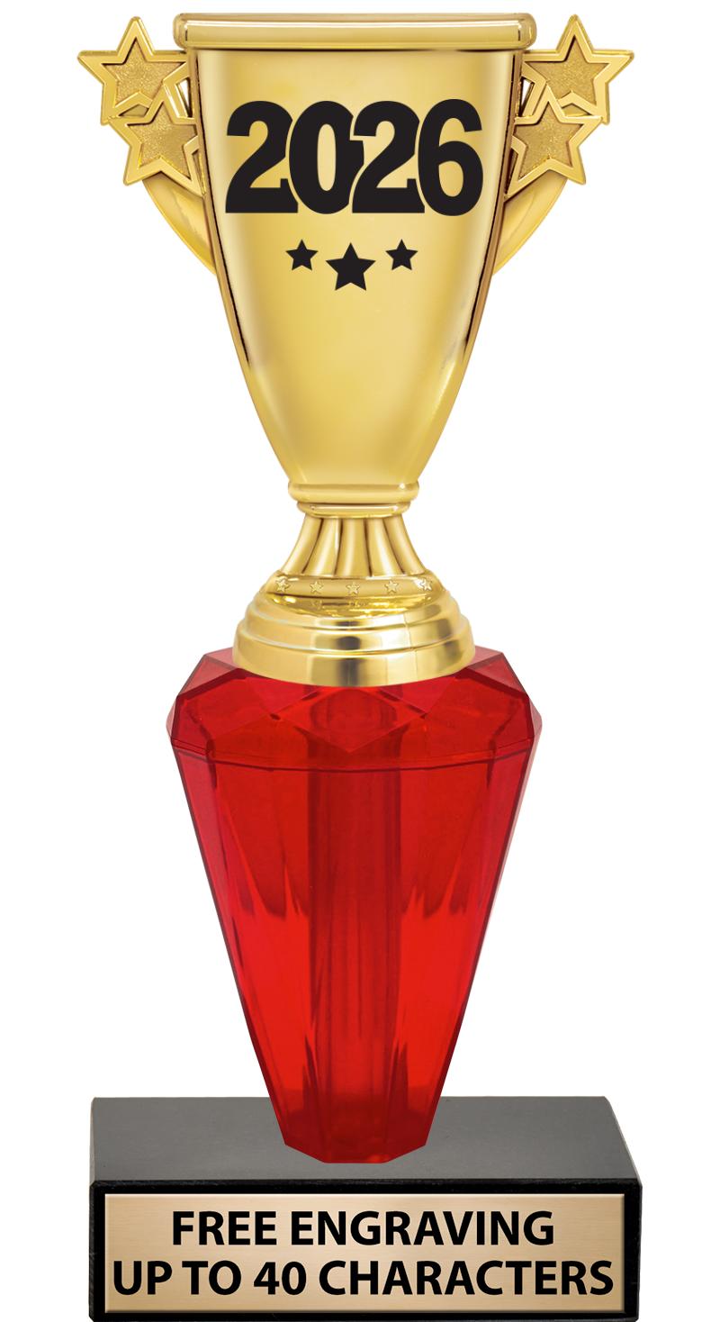 8.5"USSSA RED CRYSTALLINE TRP