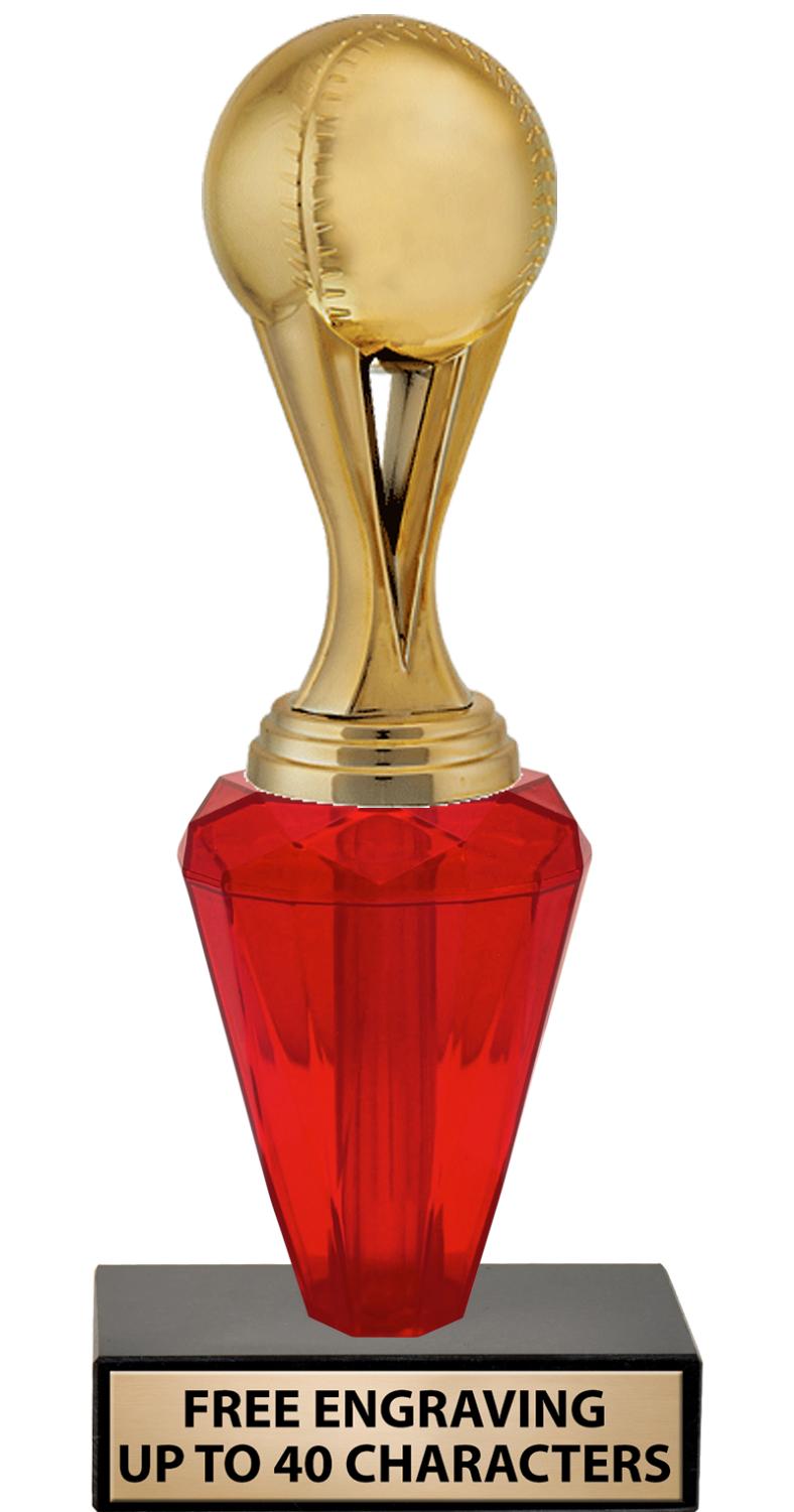 8.5"USSSA RED CRYSTALLINE TRP