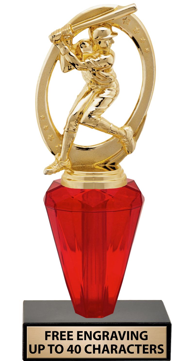 8.5"USSSA RED CRYSTALLINE TRP