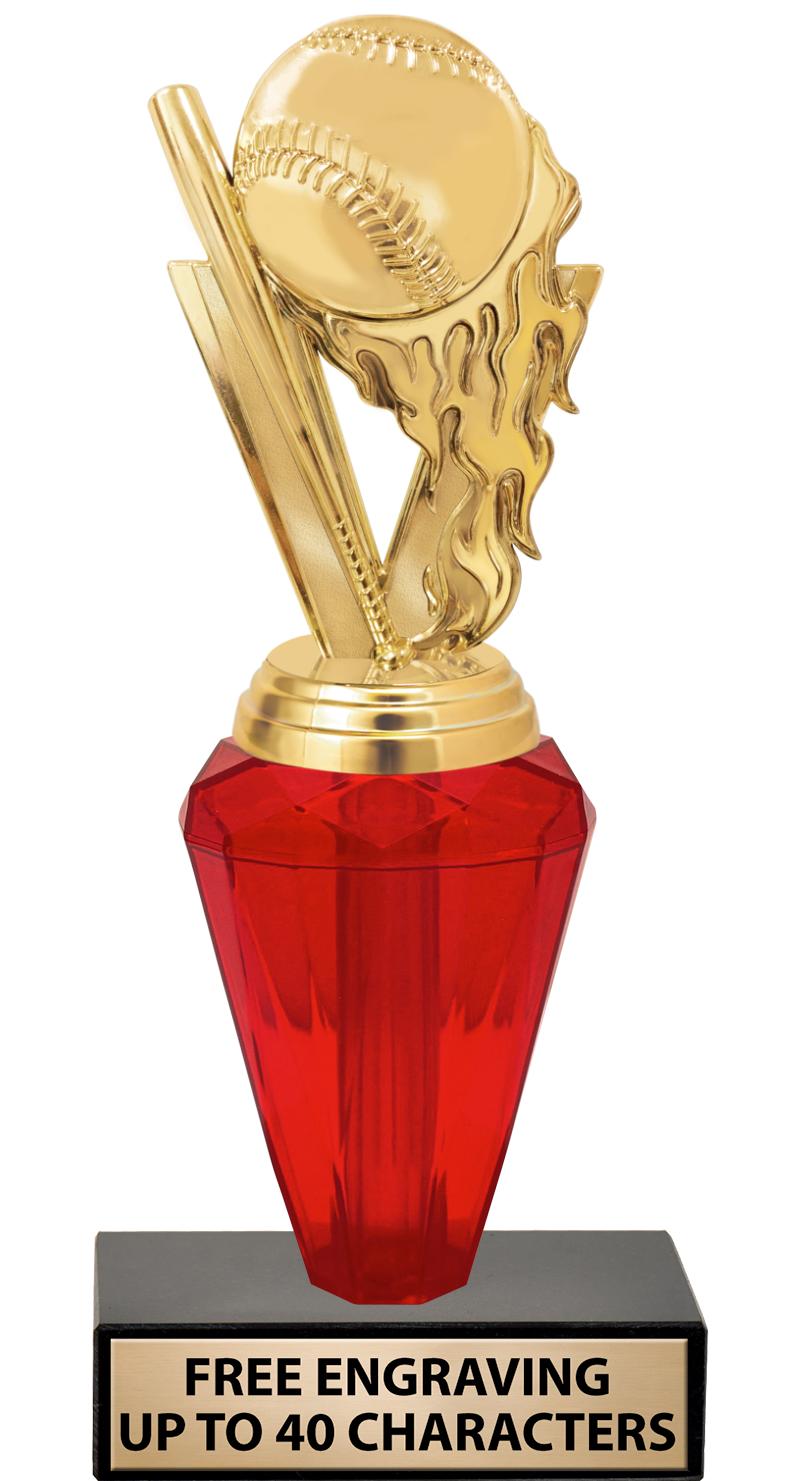 8.5"USSSA RED CRYSTALLINE TRP