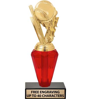 8 1/2" USSSA Red Crystalline Trophy