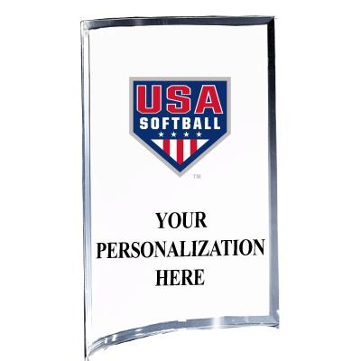 5"X7" USA SOFTBALL CURVA ACRY