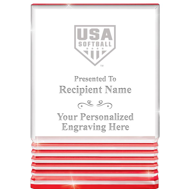 3.5"x5"RED ROCKWELL ACRYLIC