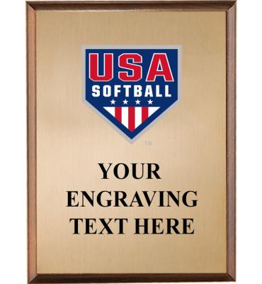 USA Softball Wood Graphix Plaques