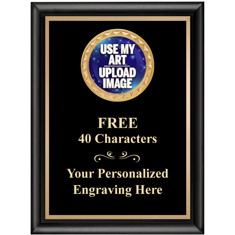 6X8 BLK SHINY EXEC INSERT PLQ