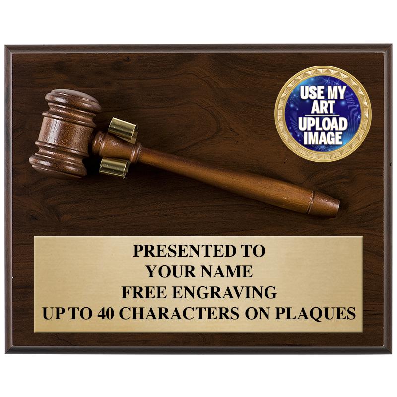 8"X10" CUS GAVEL INSERT PLAQUE
