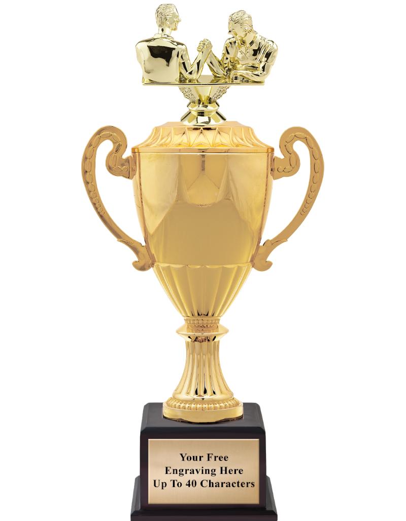 16 3/4" SOVEREIGN CUP W/FIGURE