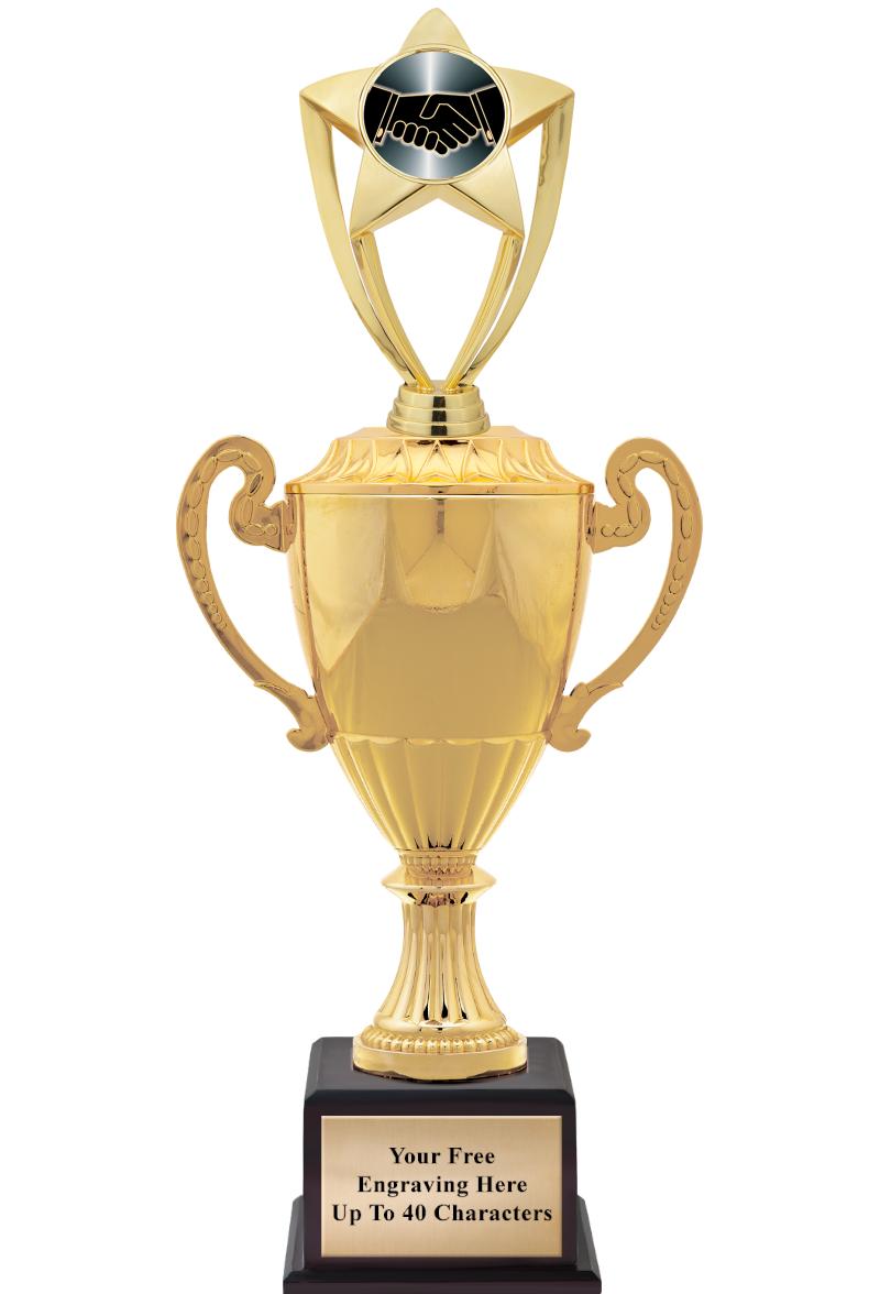 16 3/4" SOVEREIGN CUP W/FIGURE