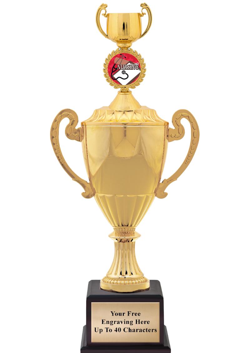 16 3/4" SOVEREIGN CUP W/FIGURE