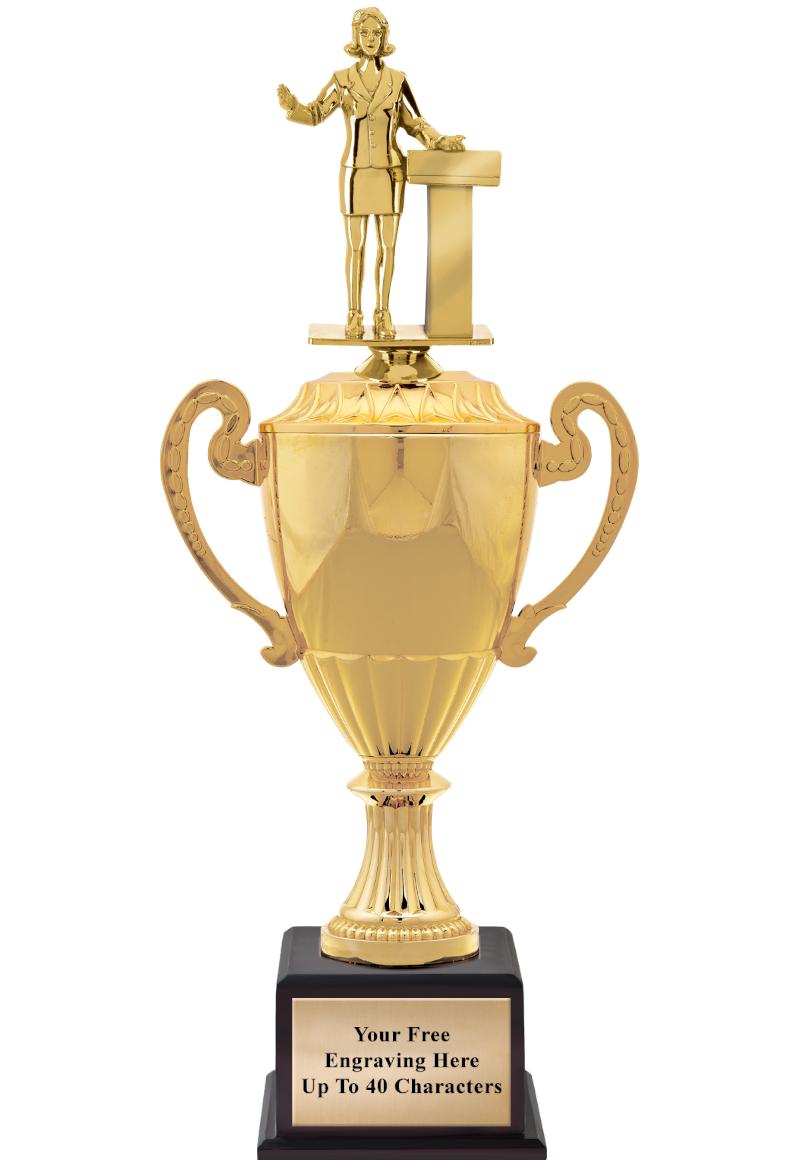 16 3/4" SOVEREIGN CUP W/FIGURE