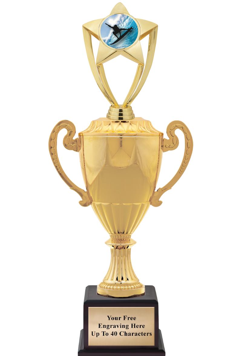 16 3/4" SOVEREIGN CUP W/FIGURE