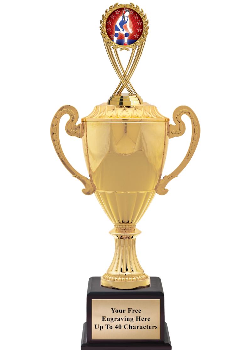 16 3/4" SOVEREIGN CUP W/FIGURE