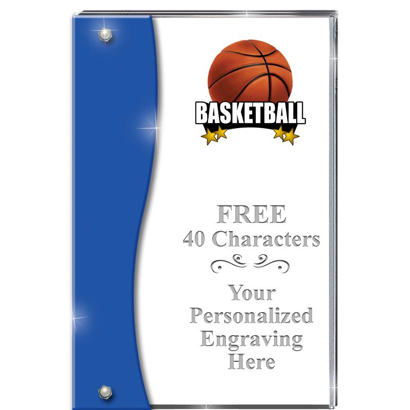 7.5" AZURE ACCENT WAVE ACRYLIC