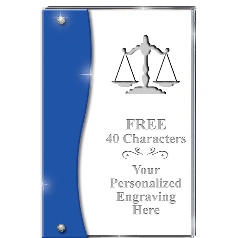 7.5" AZURE ACCENT WAVE ACRYLIC