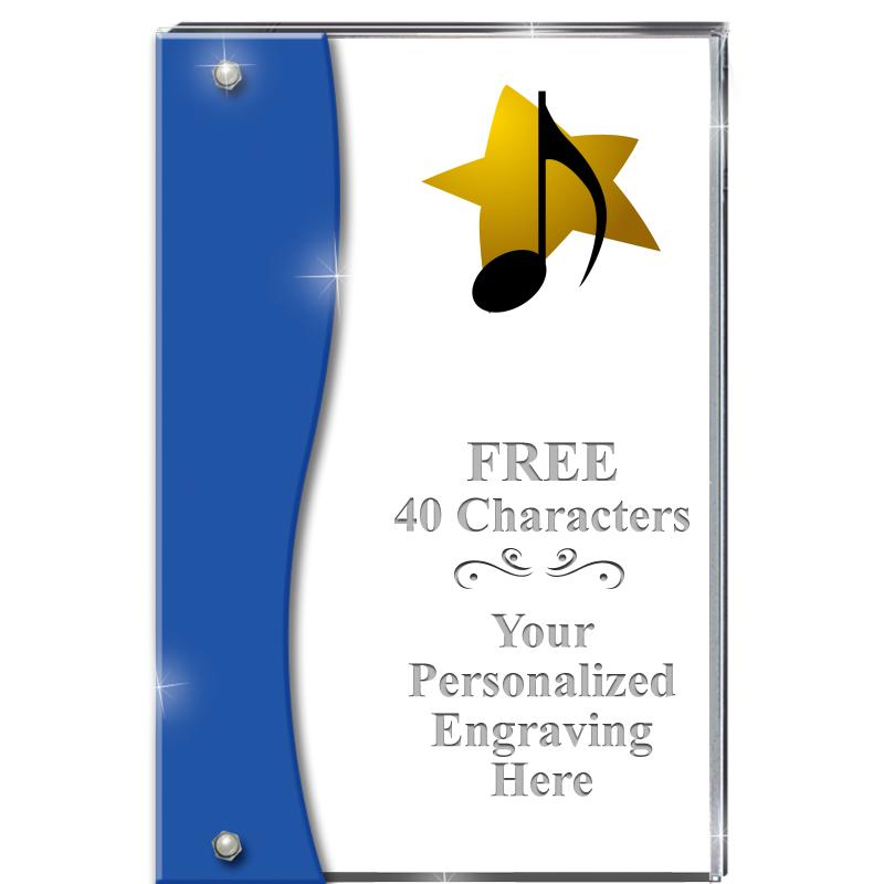 7.5" AZURE ACCENT WAVE ACRYLIC