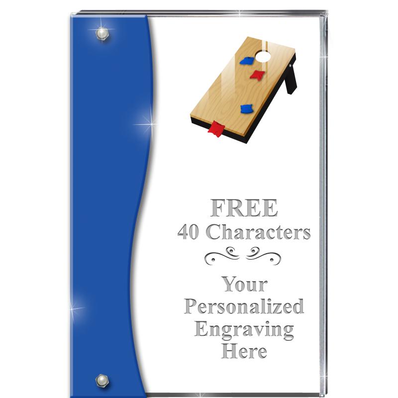 7.5" AZURE ACCENT WAVE ACRYLIC