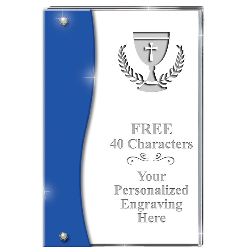 7.5" AZURE ACCENT WAVE ACRYLIC