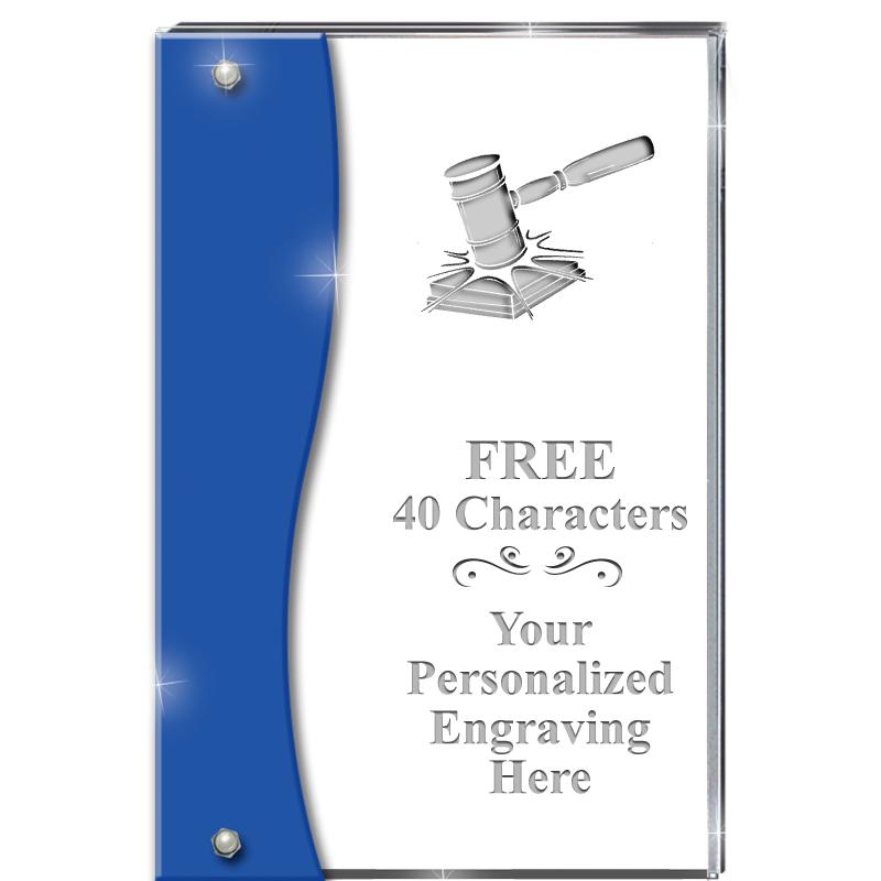 7.5" AZURE ACCENT WAVE ACRYLIC