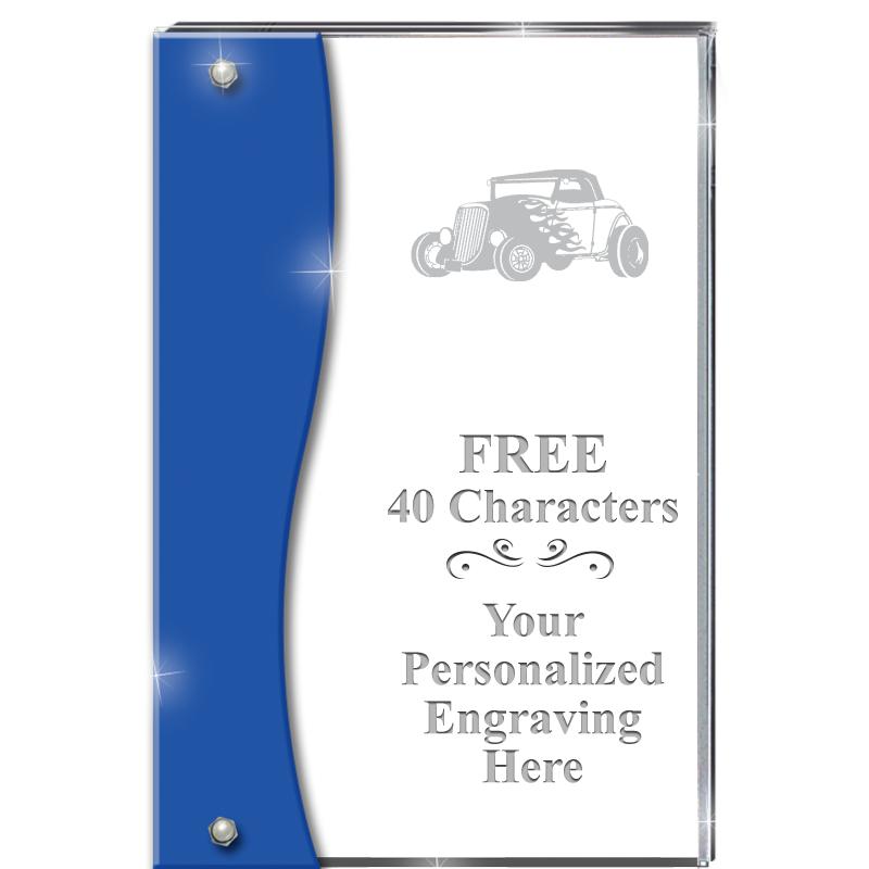 7.5" AZURE ACCENT WAVE ACRYLIC