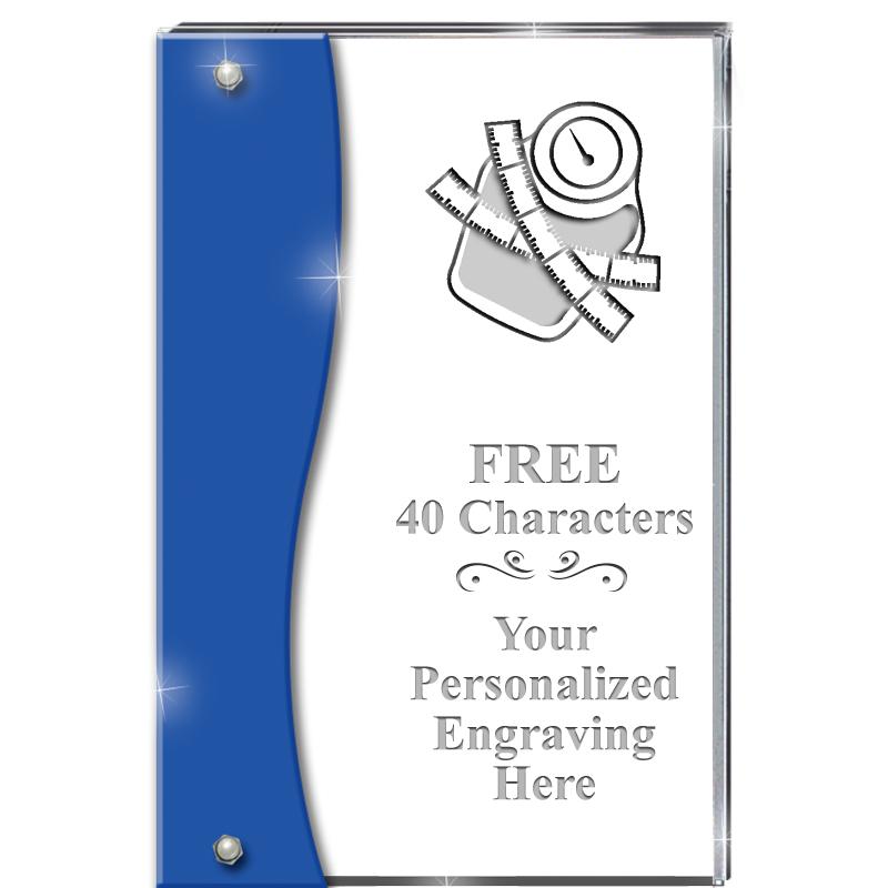 7.5" AZURE ACCENT WAVE ACRYLIC