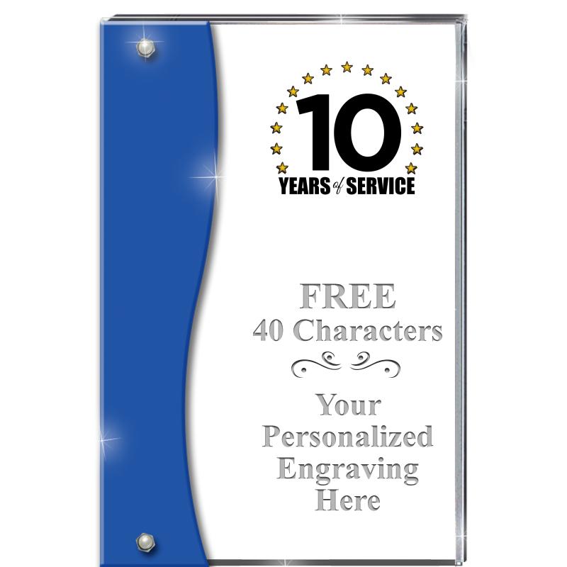 7.5" AZURE ACCENT WAVE ACRYLIC