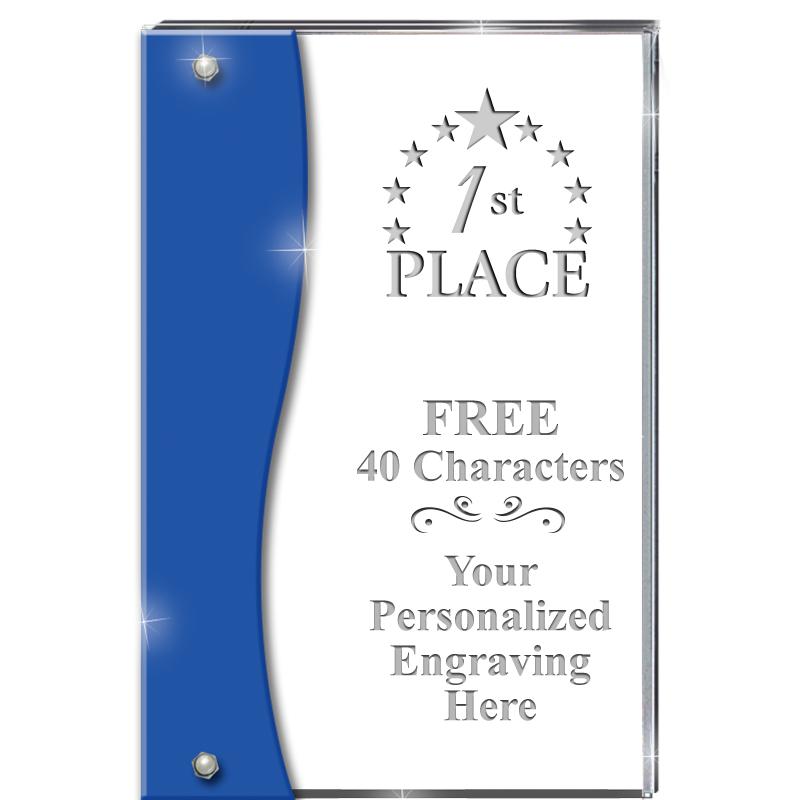 7.5" AZURE ACCENT WAVE ACRYLIC